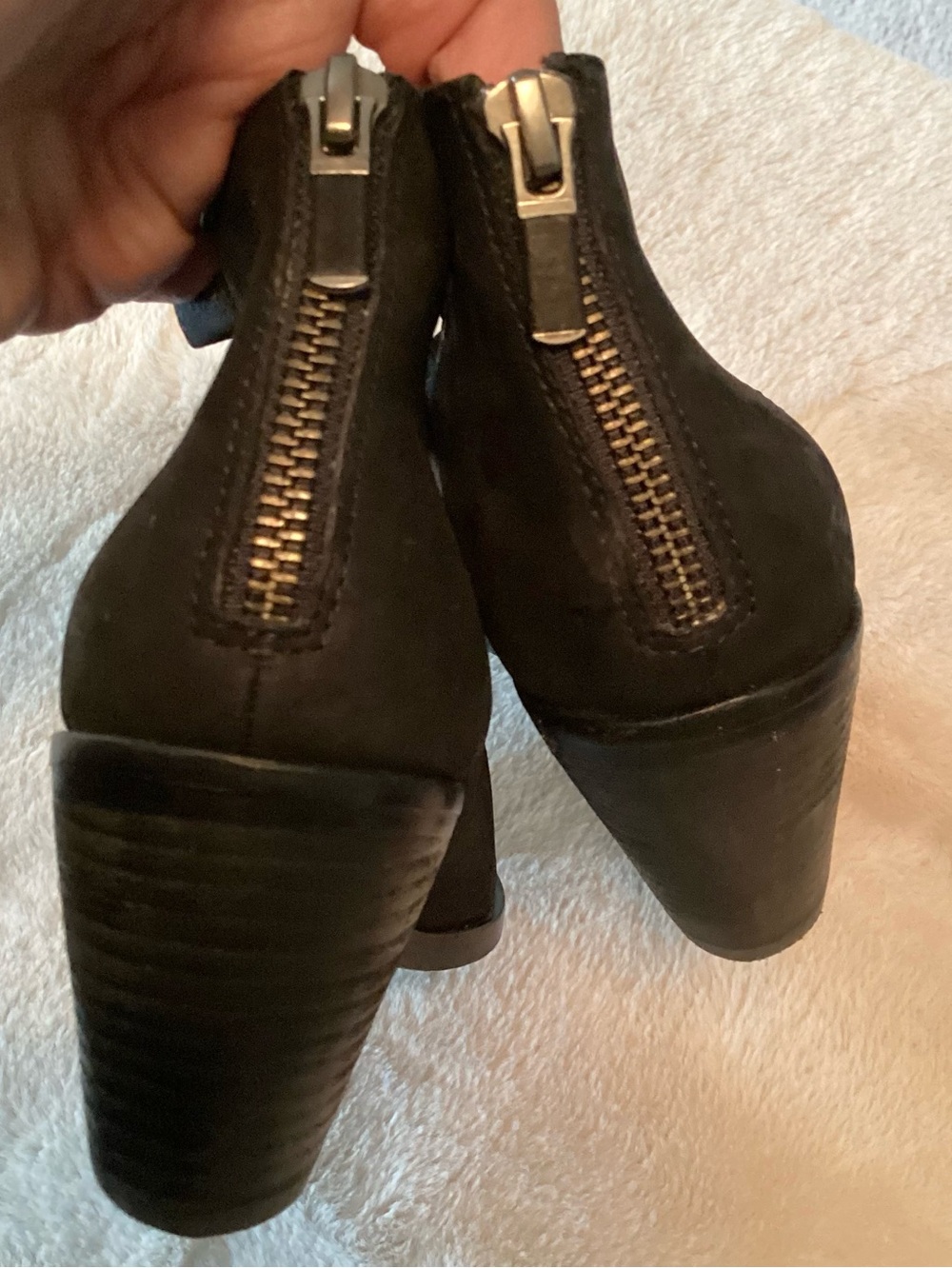 Eileen Fisher James Black Leather Multi-Strap Open-Toe Booties - Size 6 - Picture 5 of 8